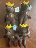 Babe Ruth Maris Sosa McGwire Lot of 4 Bamm Beano's Home Run Kings Plush Bears