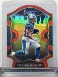 Christian McCaffrey 2020 Panini Select Concourse Level Red Prizm Die Cut #7