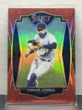 Carlos Correa 2021 Panini Select Premier Level Red (#193/199) Prizm #193
