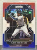 Julio Rodriguez 2022 Panini Prizm Red White Blue Prizm Rookie RC #40