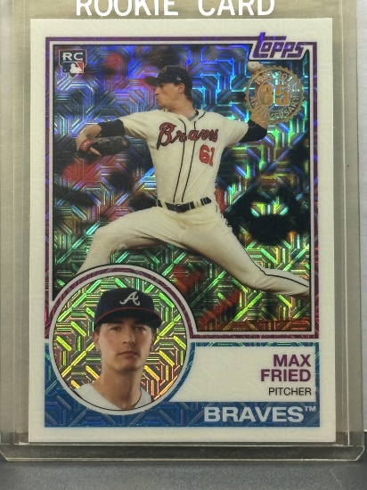 Max Fried 2018 Topps Chrome 1983 Design Mojo Refractor Rookie RC Insert #49