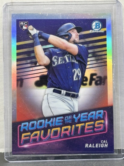 Cal Raleigh 2022 Bowman Chrome Rookie of the Year Favorites Refractor ...