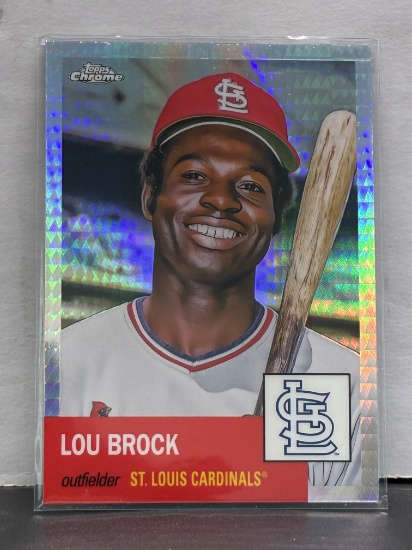 Lou Brock 2022 Topps Chrome Platinum Prism Refractor #402