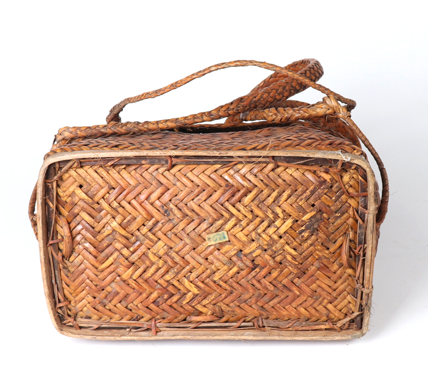 Vintage Ifugao Handwoven Wicker Basket Backpack Vintage Asian Woven Rattan Bamboo Rice Traditional Harvest  main image 2