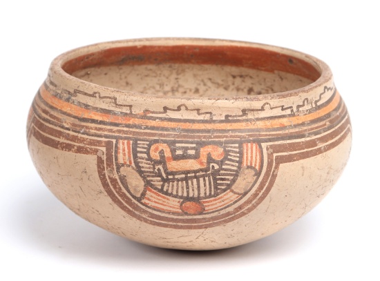 Ancient Polychrome Costa Rican Pottery Bowl
