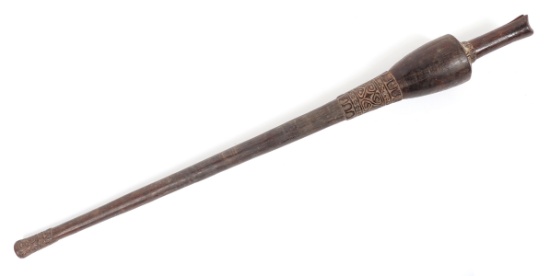 Wood Carved Indonesian Blow Dart