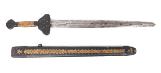 Chinese Sword  w/ Inset Rollers