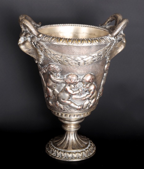 Silvered Bronze Vase, After Clodion 1770-1779