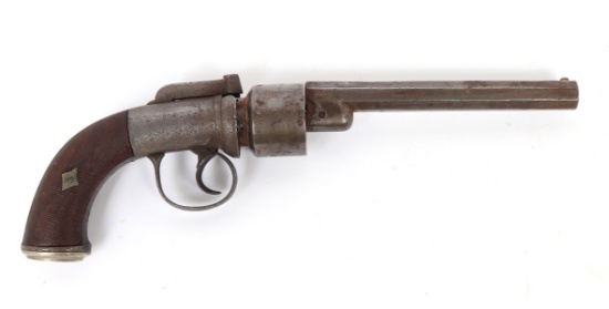 Engraved English Transitional Revolver, Circa 1840 - 1850