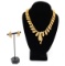 Cartier Style Jaguar Chain Necklace & Earrings