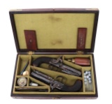 Cased Brace of Box-Lock Percussion Belt Pistols by Richardson, Cork
