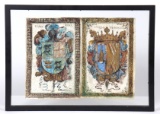 Spanish Colonial Vellum Illuminated Coat of Arms, 19th century or earlier