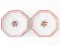 Pair of Chinese Octagonal Porcelain Phoenix Plates