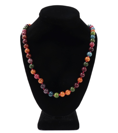 Gorgeous Rainbow Tourmaline Beaded Necklace