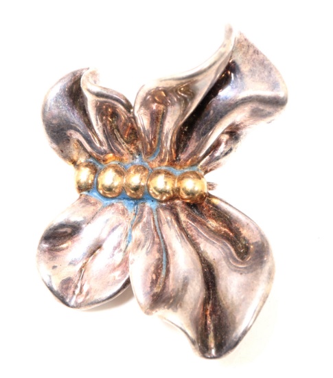 Beautiful Sterling Silver Hand Made Butterfly Pin
