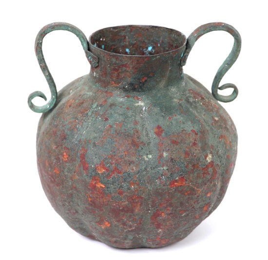 Old Bronze Gourd Form Vessel