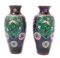 Gorgeous Pair of Japanese Cloisonne Vases