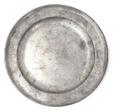Large Revolutionary War Period Pewter Plate, Dated 1775