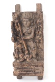 South Indian Wood Carved Relief Panel, 18th C. or Earlier