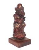 Rakshasa Demon Kris Handle in Gilt Red Lacquer, Balinese 19th/20th c.