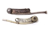 Two Bosun Whistle, One Sterling British Navy
