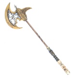 Gilded Bronze Parade Axe, Circa 1880s