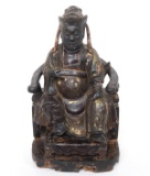 Early Wood Carved Seated Buddha
