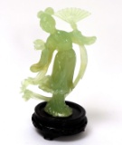 Lovely Chinese Serpentine Jade Figure