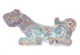 Chinese Bronze Recumbent Jaguar Plaque