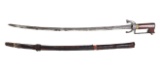 Moroccan Saif Sword w/European Blade & Scabbard