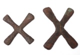 Pair of African Copper Ingot