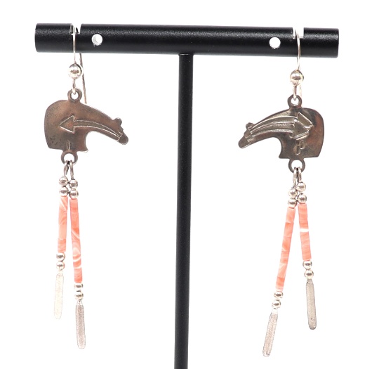 Lovely Pair of Zuni Bear Earrings