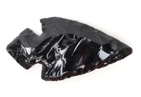 Large Fine Obsidian Spearhead