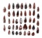 42 Red Jasper & Obsidian Arrowheads