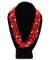 Amazing Bright Red & Pearl Layered Necklace