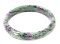 Gorgeous Diamond Cut Chinese Mixed Jade Bangle Bracelet