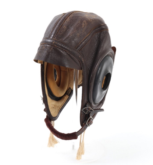 WWII US Navy Leather Flight Cap