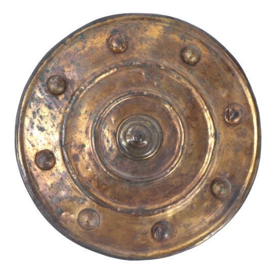 Gilt Brass Buckler Shield, 19th-20th C.