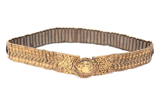 Brightly Gilt Balkan Caucasian Belt, 73 Panels