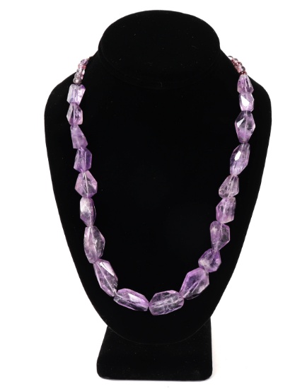 Lovely Lavendar Purple Chunky Amethyst Necklace