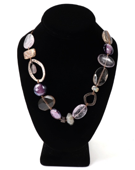 Gorgeous Amethyst & Rock Crystal Necklace