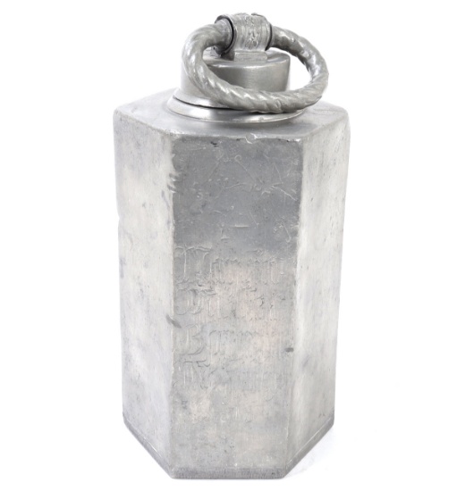 Hexagonal Pewter Vessel