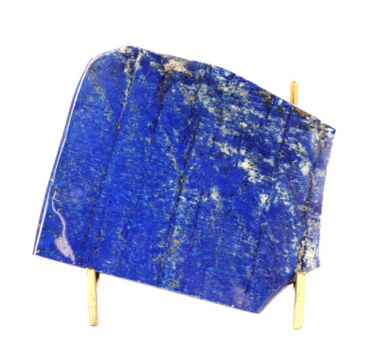 Gorgeous Raw Slab of Lapis Lazuli on Stand
