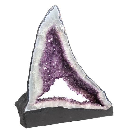 Stunning Shark Fin Amethyst Geode Cluster