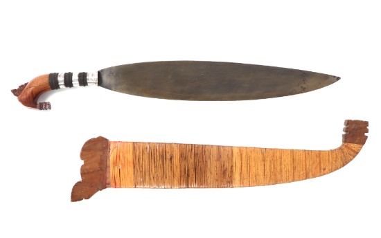 Philippines Moro Barong w/ Scabbard & Thick Blade