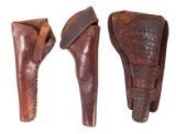 Group of 3 Antique Holsters, 19th C.