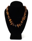 Stunning All Natural Tiger's Eye Beaded Necklace