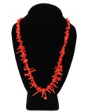 Lovely Bright Red Coral Necklace