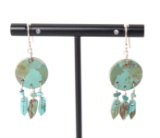 Gorgeous Pair of Turquoise Zuni Earrings