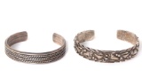 Two Native American Silver Bracelets